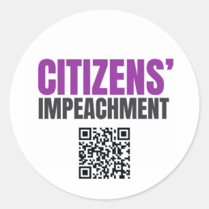 Stickerbogen für die Amtsenthebung von Bürgern Runder Aufkleber
