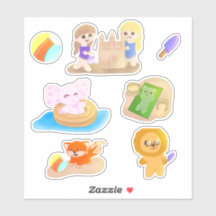 Stickerbogen - Sommerzeit-Spielzeuge