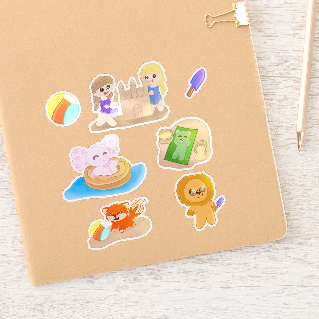 Stickerbogen - Sommerzeit-Spielzeuge Aufkleber (Notizbuch)
