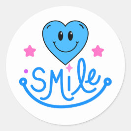 Stickerchen Lächeln Runder Aufkleber