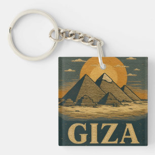 Stickerei Ägyptische Pyramiden von Gizeh Große Pyr Schlüsselanhänger
