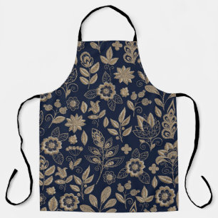 Stickerei Blumen Dunkle Vintage-Verzierung Schürze