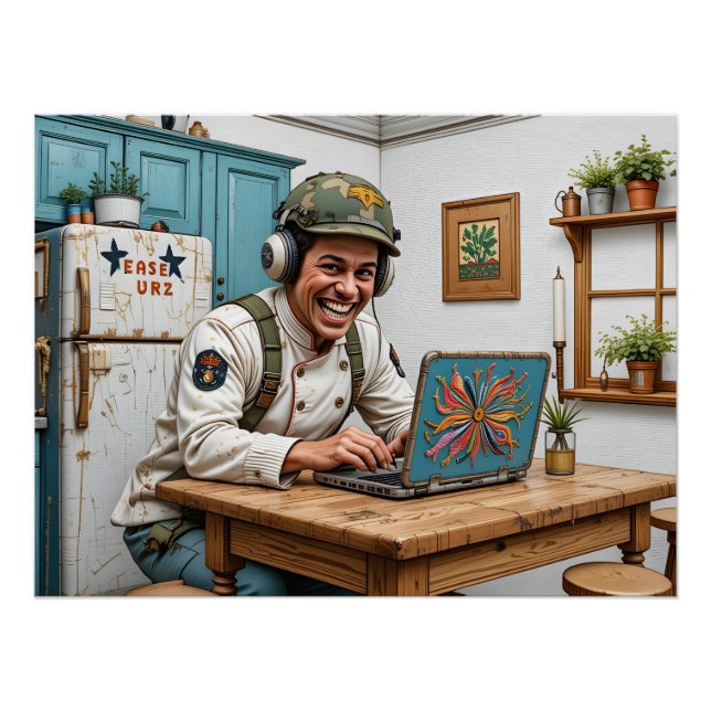 Stickerei Chaos Scene Poster (Vorderseite)