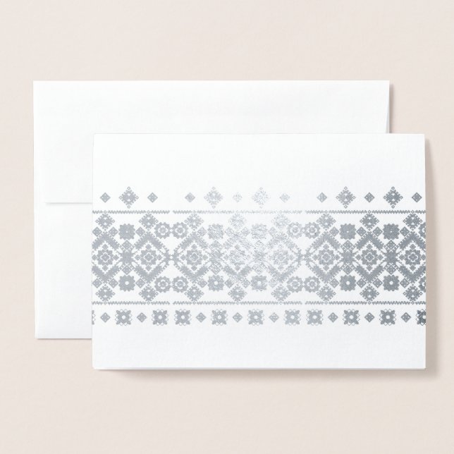 Stickerei Folienkarte (Vorderseite mit Umschlag)