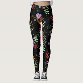 Stickerei Folk Leggings