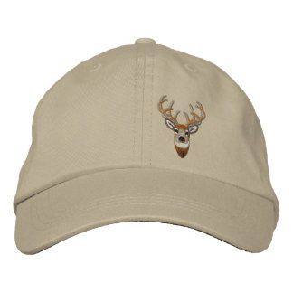 Stickerei für den weißen Schwanz Deer Buck Bestickte Baseballkappe