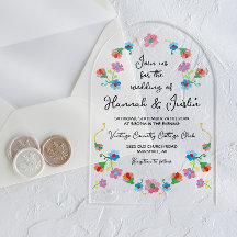 Stickerei Mexikanische Fiesta Florale Hochzeit