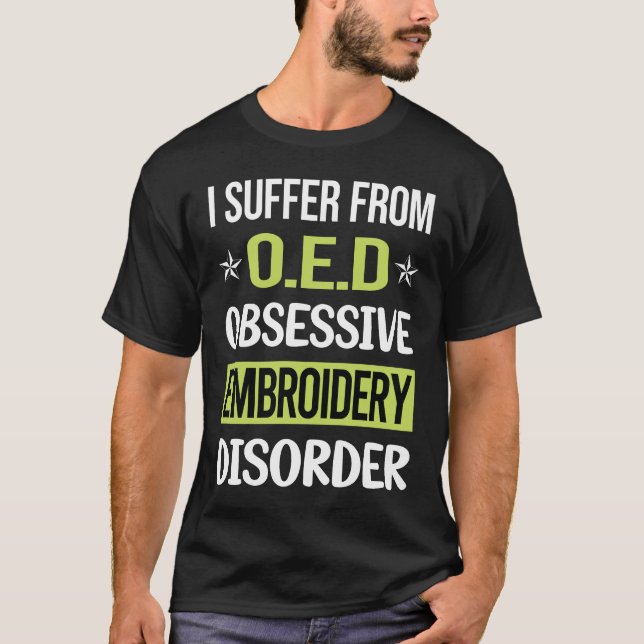 Stickerei mit obsessive Liebe T-Shirt (Vorderseite)
