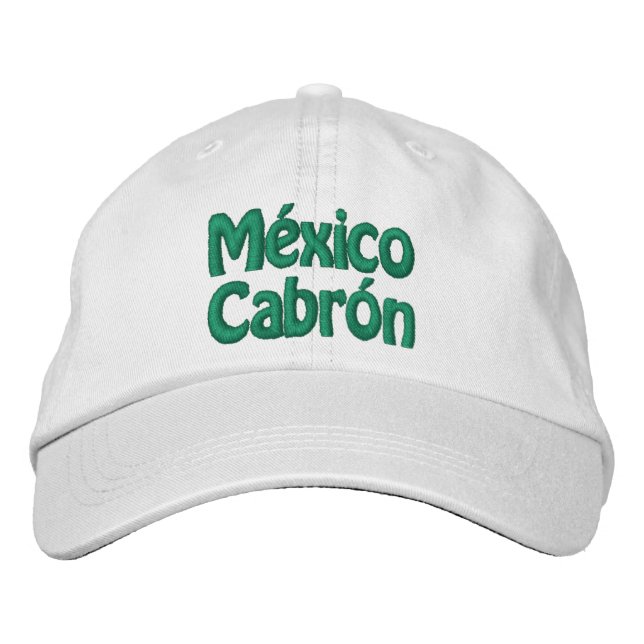 Stickerei-Mütze "México Cabrón" Bestickte Baseballkappe (Vorderseite)