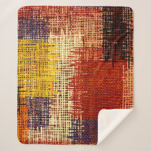 Stickerei - nahtloser Ziergegenstand. Farbige Lini Sherpadecke