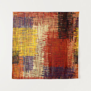 Stickerei - nahtloser Ziergegenstand. Farbige Lini Wandteppich