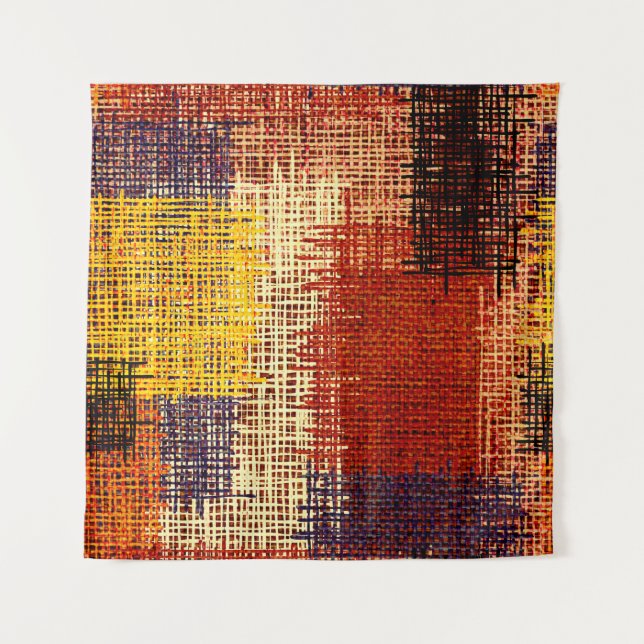 Stickerei - nahtloser Ziergegenstand. Farbige Lini Wandteppich (Vorderseite)