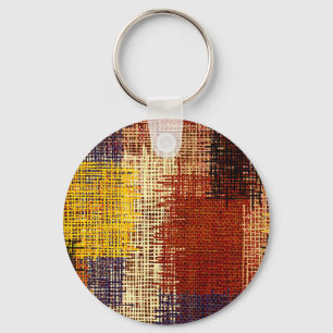 Stickerei-Ornament, farbige Linien, Boho-Stil Schlüsselanhänger