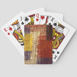 Stickerei-Ornament, farbige Linien, Boho-Stil Spielkarten