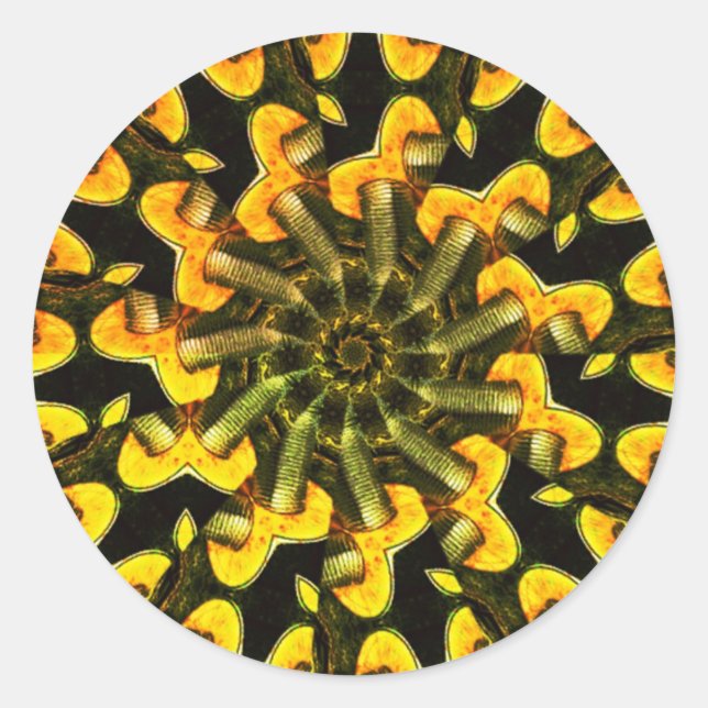 Stickerei Runder Aufkleber (Vorderseite)