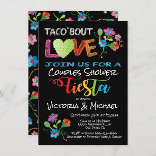 Stickerei Taco 'bout Liebe Paare Dusche einladen Einladung