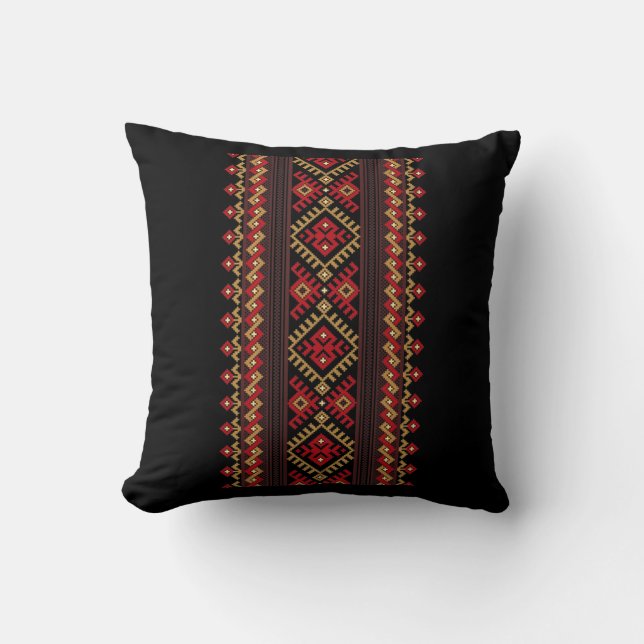 Stickerei Ukraine Vyshyvanka Print Ethnic Muster Kissen (Vorderseite)
