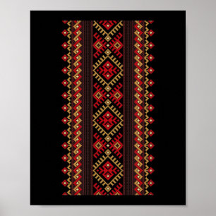 Stickerei Ukraine Vyshyvanka Print Ethnic Muster Poster