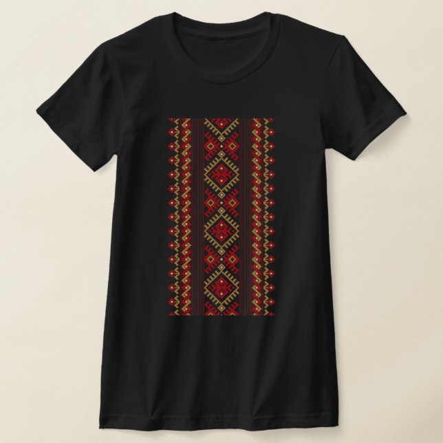 Stickerei Ukraine Vyshyvanka Print Ethnic Muster T-Shirt (Ablage )