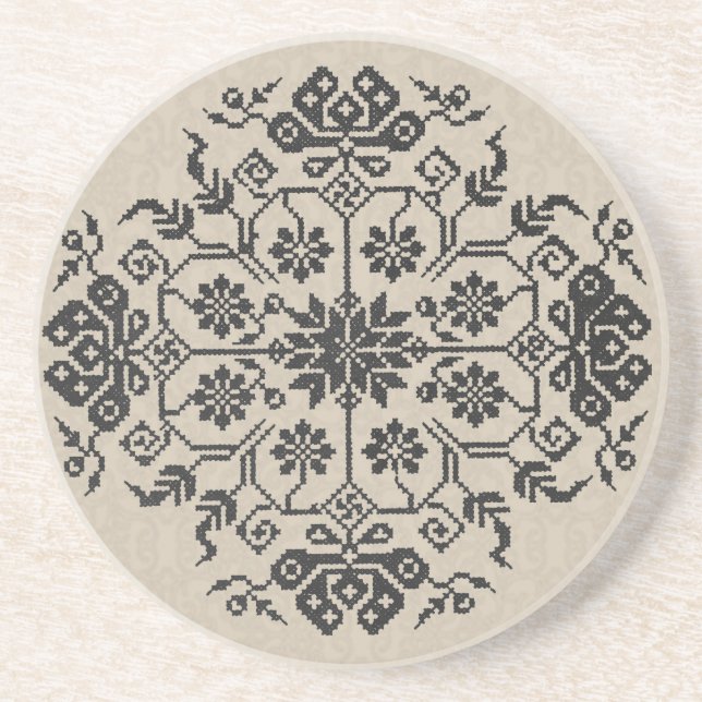 Stickerei-Untersetzer Sandstein Untersetzer (Vorne)