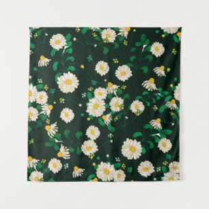 Stickereien Blume und Blätter nahtlos. Im Wandteppich