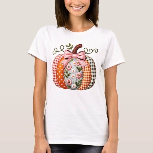 Stickereien des Shirts Floral Pumpkin Fall (Vorderseite)