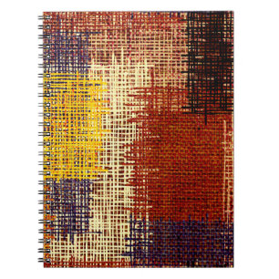 Stickereien, farbige Linien, böhmischer Stil Notizblock