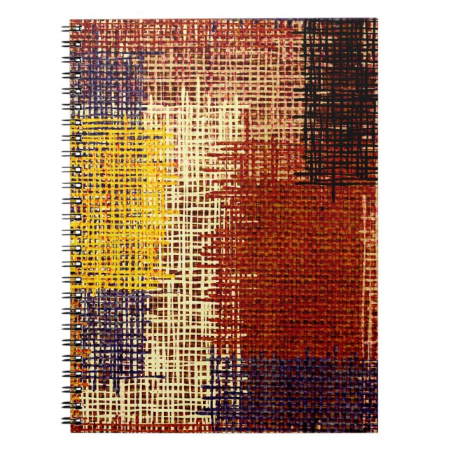 Stickereien, farbige Linien, böhmischer Stil Notizblock (Vorderseite)