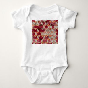 Stickereien mit Hexagons: Bohemisches Patchwork Pr Baby Strampler