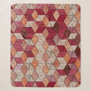 Stickereien mit Hexagons: Bohemisches Patchwork Pr Sherpadecke