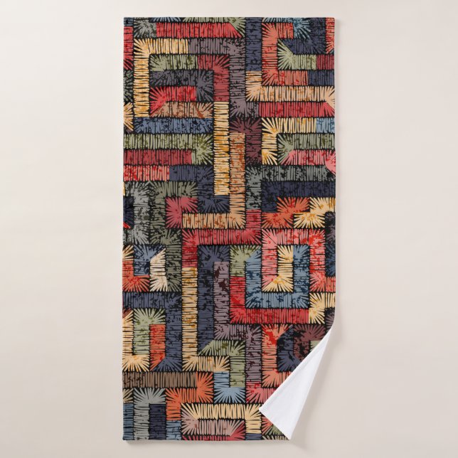 Stickereien nahtlos geometrisch. ethnisch und badehandtuch (Badehandtuch)