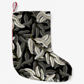 Stickereien: Schwarzweißdruck. Kleiner Weihnachtsstrumpf