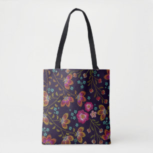 Stickereien von Blume: nahtlose Modemuster