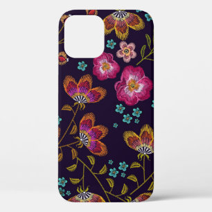 Stickereien von Blume: nahtlose Modemuster Case-Mate iPhone Hülle