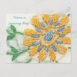 Stickereien von Daisy Postcard Postkarte