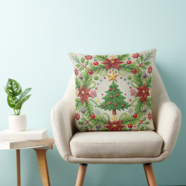 Stickereien Weihnachtsbaum Kissen Festlicher Feier