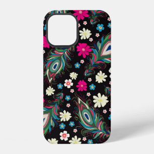 Stickereifedern aus Pfau sind nahtlos. Klasse iPhone 12 Hülle