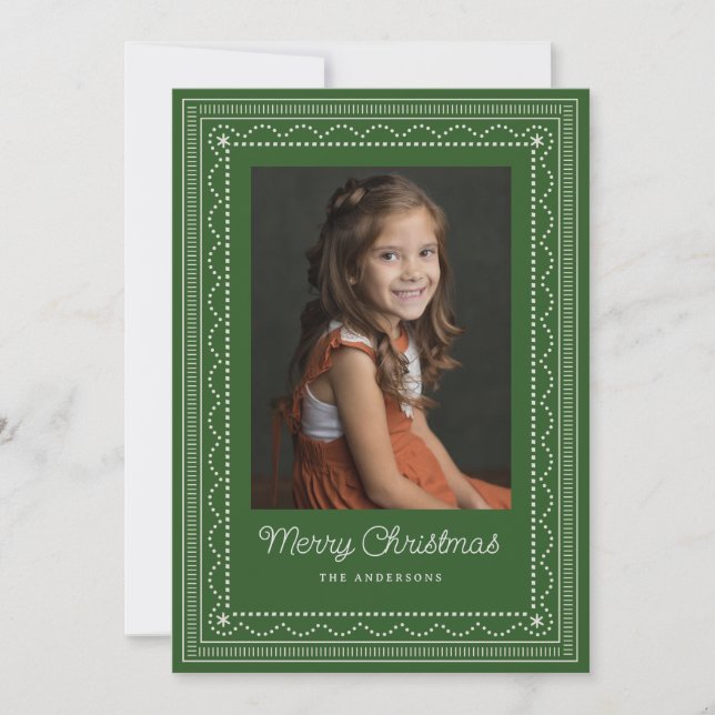 Stickereimuster Feiertagskarte (Vorderseite)