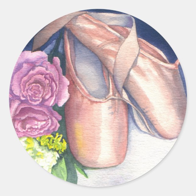 Stickers - Ballettschuhe und Rose (Vorderseite)