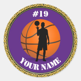 Stickers Basketball Player - Name und Nummer hinzu