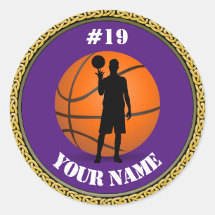 Stickers Basketball Player - Name und Nummer hinzu