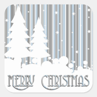 Stickers - Blau & Grau - Sterne & Schnee