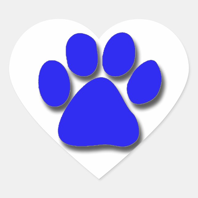 Stickers - Blue Paw Print (Vorderseite)