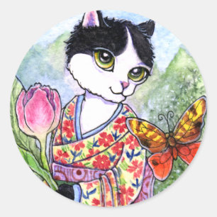 Stickers Cat Geisha Fairy Fantasy von Ann Howard