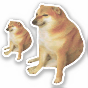 Stickers Cheems Meme Aufkleber