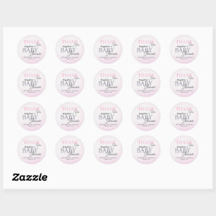Stickers danken dir für die Babydusche.