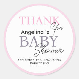 Stickers danken dir für die Babydusche.