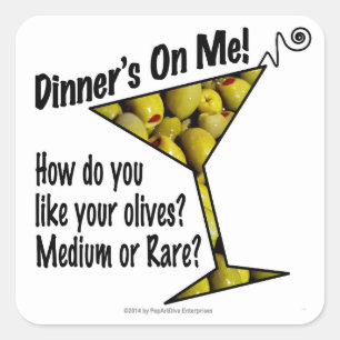 STICKERS - Das Abendessen ist auf mir, Oliven? Mit