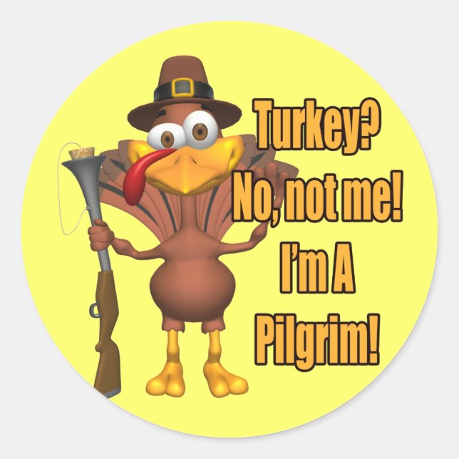 Stickers - Erntedank Türkei Pilgrim (Vorderseite)