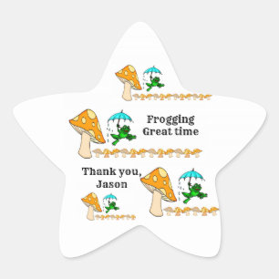 Stickers Frogging Große Zeit Geburtstag Pilze